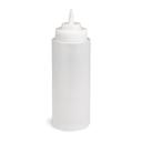 32 Ounce Clear Widemouth Squeeze Bottle with Natural Top