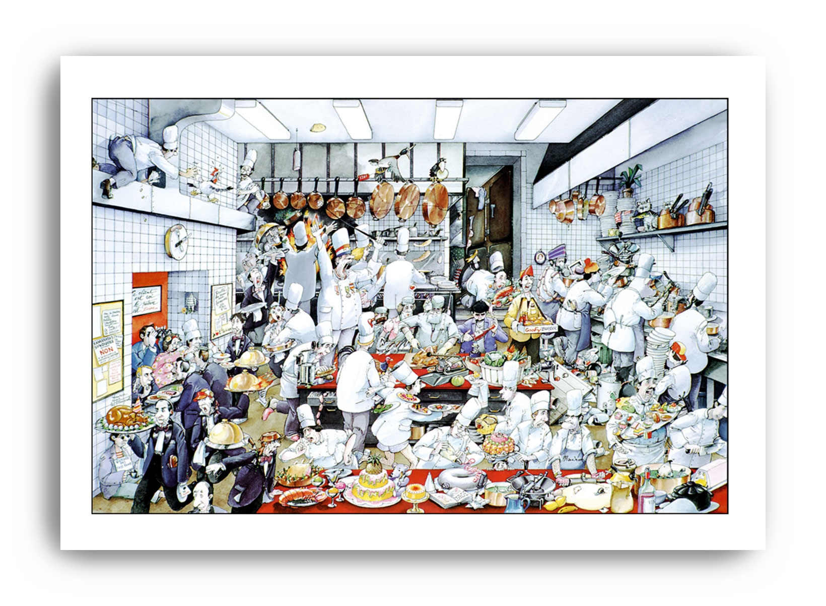 Louis Tellier The Crazy Kitchen Poster, 24.8 inch Length x 35.6 inch Width