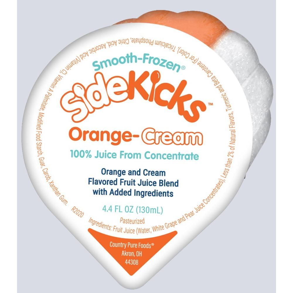 Sidekicks Smooth Frozen Orange-cream Flavored 100 Percent Fruit Juice, 4.4 Fluid Ounce Cup -- 84 Per Case