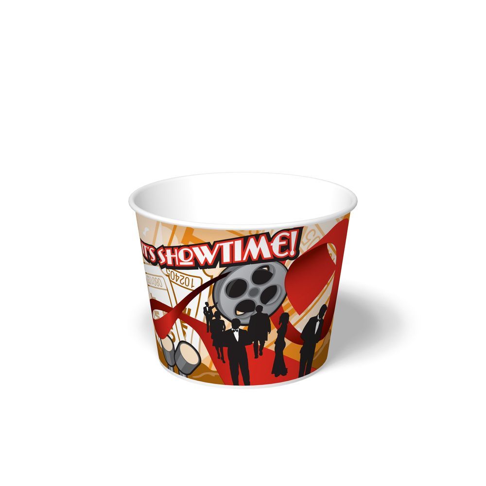 Graphic Packaging Showtime Print Paper Popcorn Bucket, 85 Ounce Capacity -- 300 Per Case
