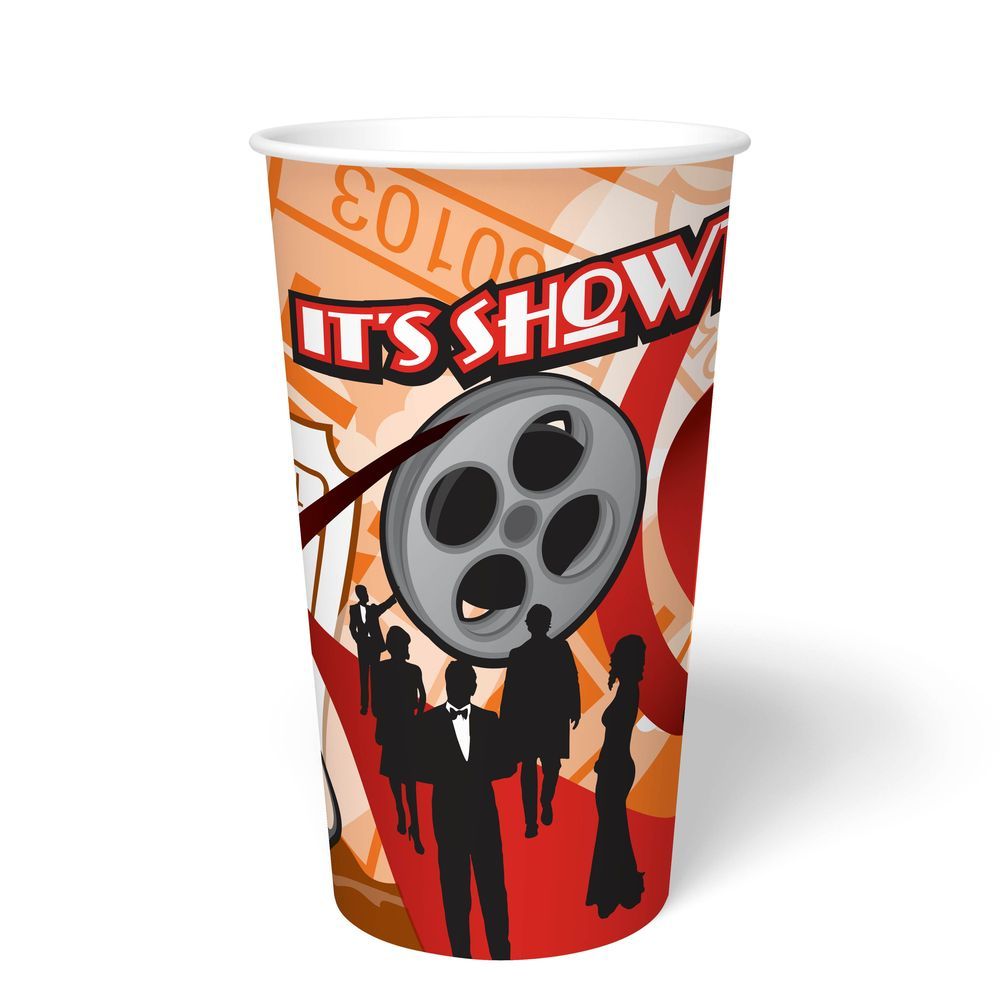 Graphic Packaging Showtime Print Paper Popcorn Bucket, 44 Ounce Capacity -- 600 Per Case