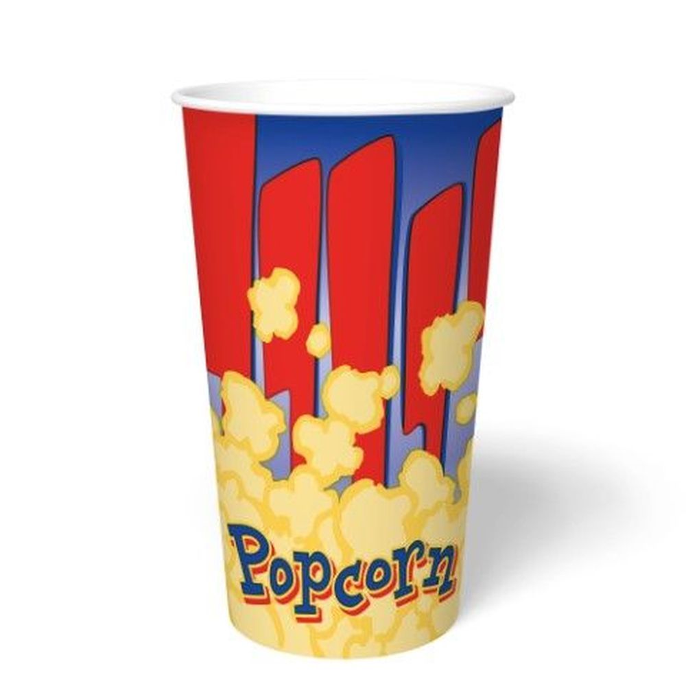Graphic Packaging Paper Popcorn Bucket, 44 Ounce Capacity -- 600 Per Case