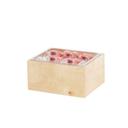 Logan Collection Birch Wood Ice Housing with Clear Polycarbonate Pan and Liner