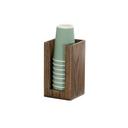 Melrose Collection Chocolate Brown Oak Wood Cup and Lid Organizer