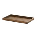 Melrose Collection Chocolate Brown Oak Wood Short Tray 12 x 20 x 1.5 inch