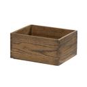 Melrose Collection Chocolate Brown Oak Wood Tall Tray 10 x 12 x 6 inch