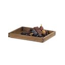 Melrose Collection Chocolate Brown Oak Wood Short Tray