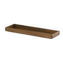 Melrose Collection Chocolate Brown Oak Wood Short Tray 20 x 6 x 1.5 inch