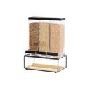 Logan Collection Birch Wood and Wire Pull and Serve Cereal Dispenser