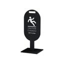 Vista Collection Black Oval Wet Floor Sign