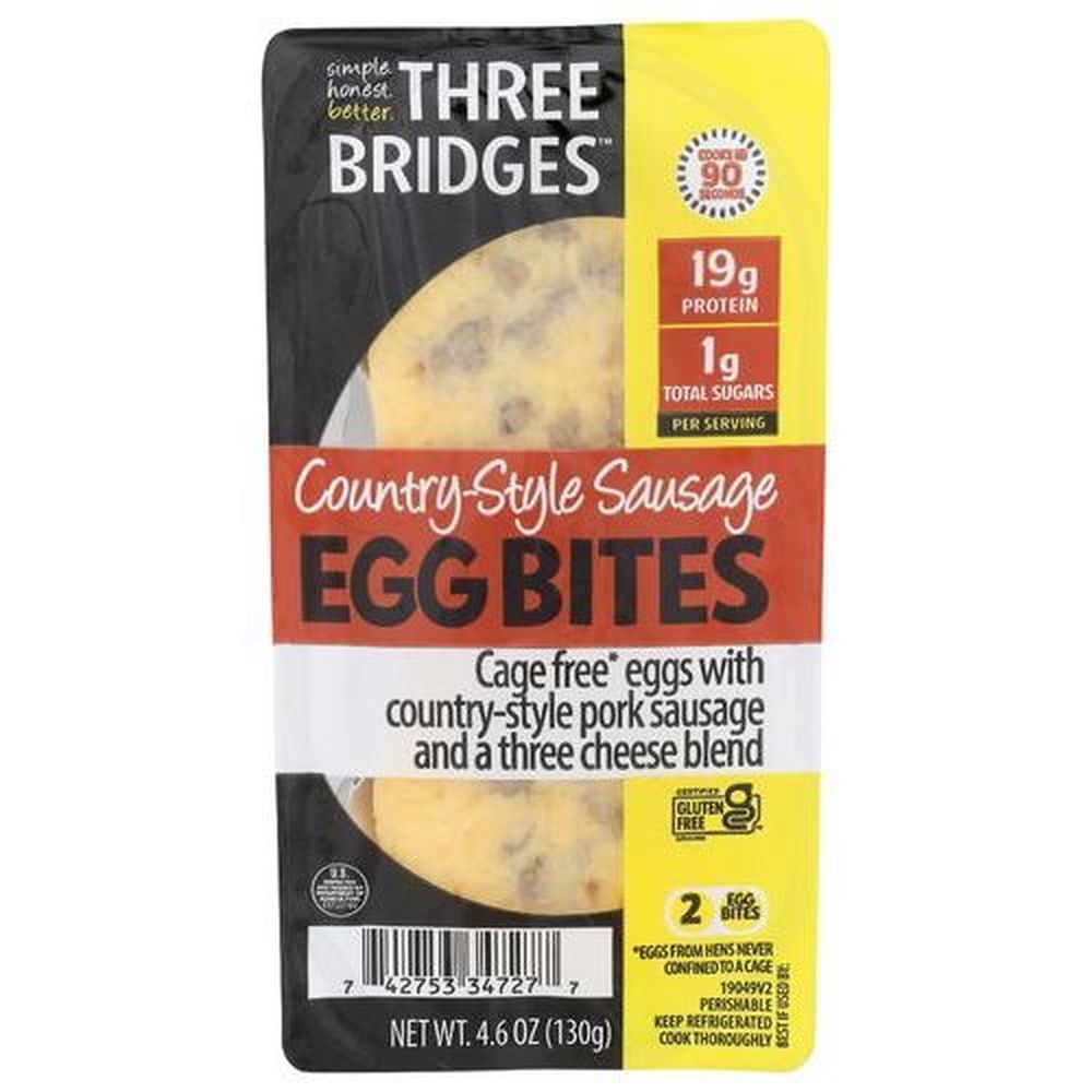 Three Bridges Country Sausage Egg Bites, 4.6 Ounce -- 7 Per Case