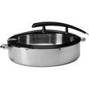 Rondeau Buffet Server Round Hammered Steel Pot with Food Pan