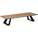 Alto Wide Rectangle Natural Wood HPL Riser with 6 inch Black Legs
