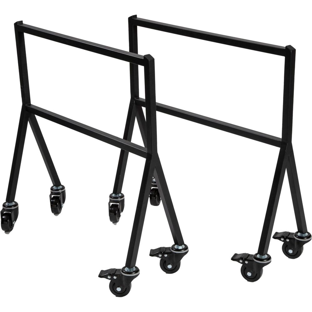 Modulite Black Table Leg 2 Piece Set with 4-3 inch Wheels