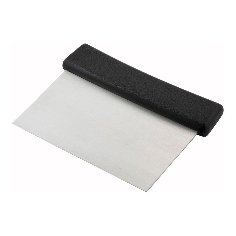 Winco Stainless Steel Dough Scraper With Plastic Handle, 6 X 3 Inch Blade