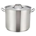 Winco Premium Stainless Steel Stock Pot with Cover, 60 Quart -- 1 set.