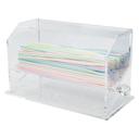 Winco Acrylic Straw Dispenser, 10 3/4 x 4 3/4 x 7 inch.