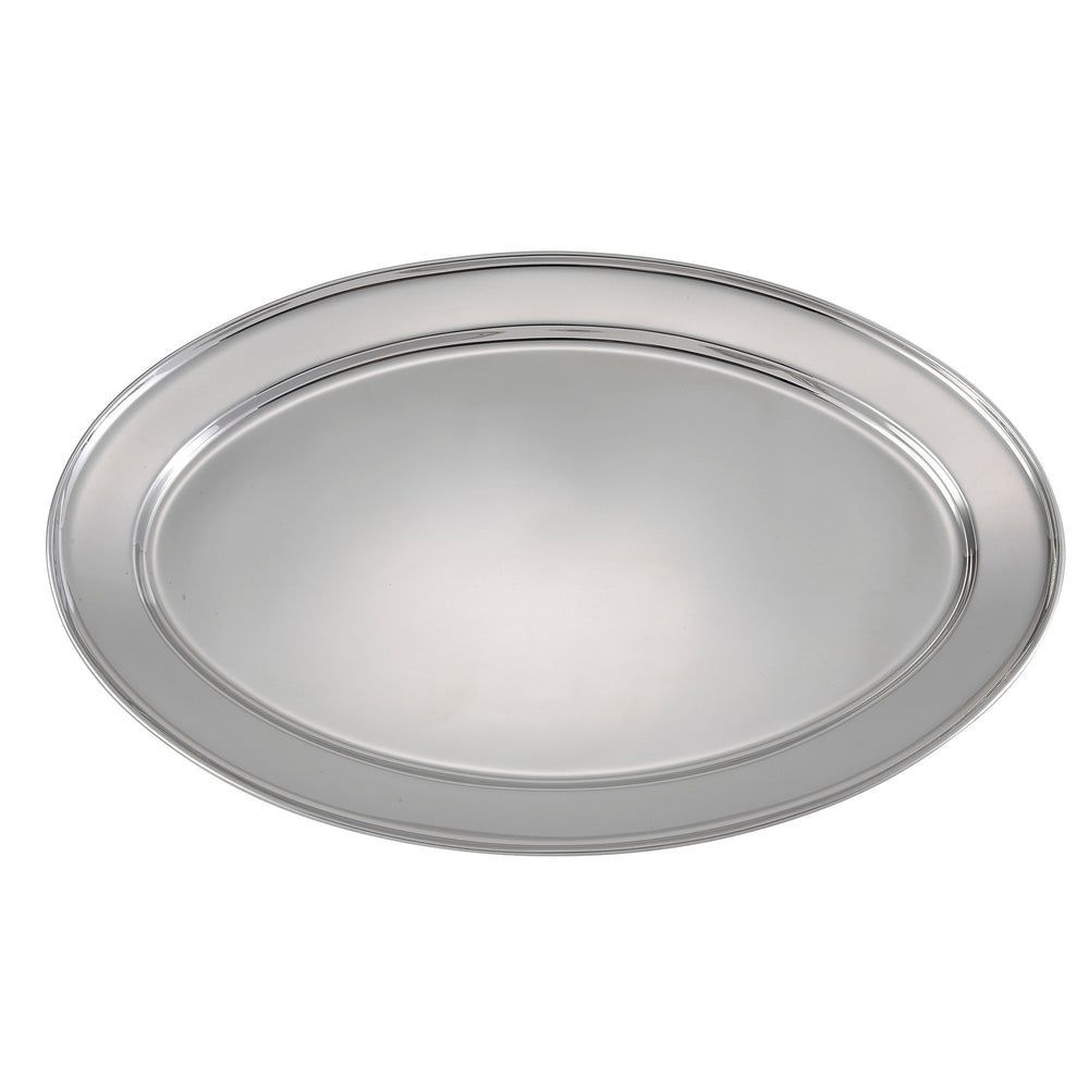 Winco 18/8 Stainless Steel Oval Platter, 20 X 13 3/4 Inch