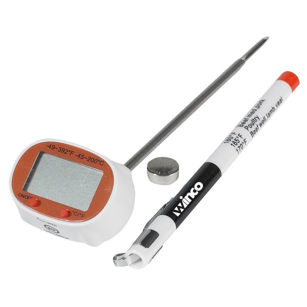 Winco White Digital Thermometer, -49-392 Degree Fahrenheit -- 12 per case.