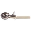Winco Size 10 Ice Cream Disher with Ivory One Piece Handle, 3 1/4 Ounce -- 12 per case.