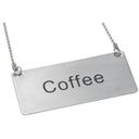 Winco Stainless Steel Coffee Chain Sign, 3 1/2 x 1 3/4 inch -- 12 per case.