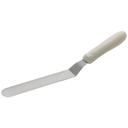 Winco White Polypropylene Handle Spatula with Offset, 6 1/2 x 1 5/16 inch Blade -- 12 per case.