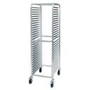 Winco Aluminum 30 Tier Sheet Pan Rack with Brake, 2 inch Spacing.
