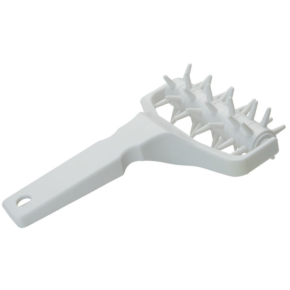 Winco White Plastic Dough Roller Docker With Handle -- 12 Per Case