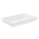 Winco Polypropylene White Full Size Food Storage Box, 18 x 26 x 3 inch -- 6 per case.