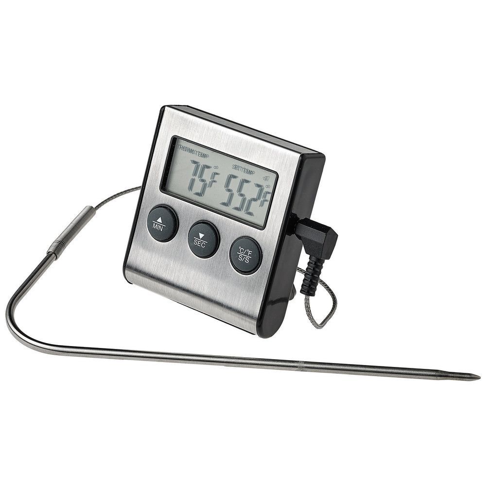 Winco Digital Roasting Thermometer With Timer And Probe, -58 - 572°f -- 12 Per Case
