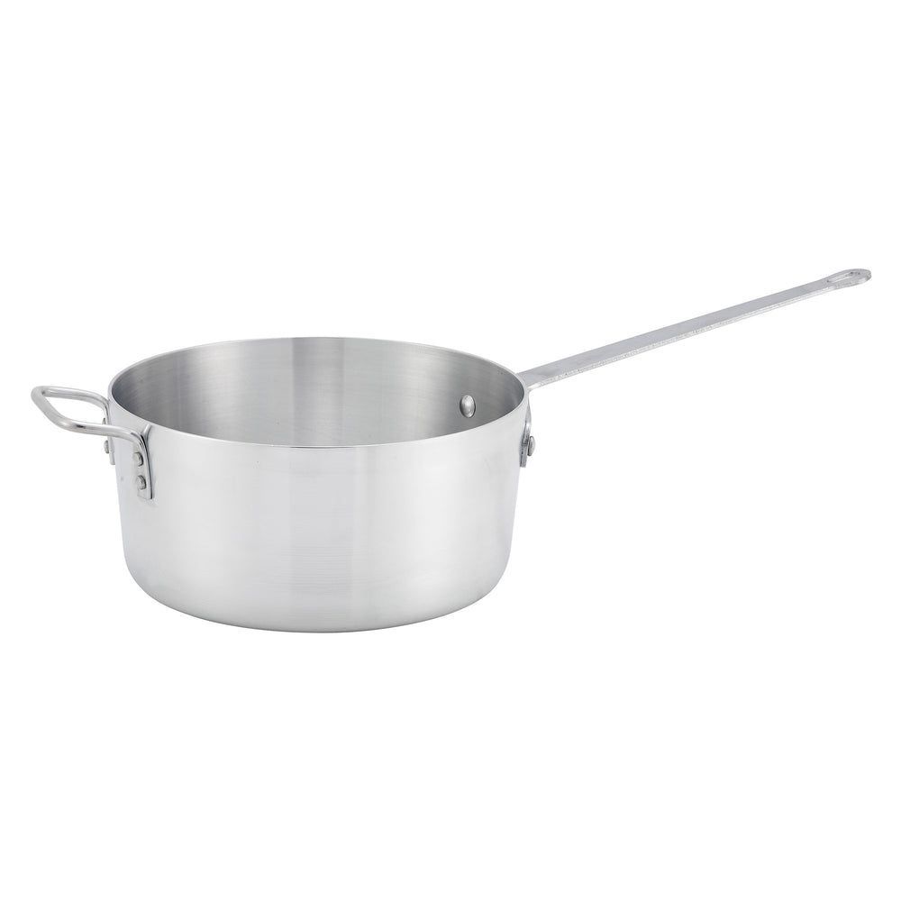 Winco Heavy Weight Tapered Aluminum Sauce Pan, 7 Quart Capacity