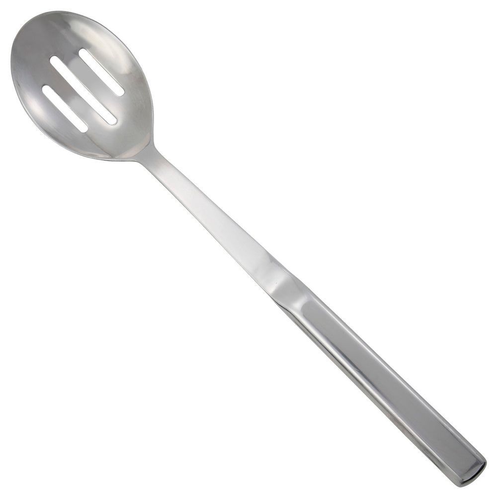 Winco Deluxe Stainless Steel Slotted Spoon With Hollow Handle, 11 3/4 Inch