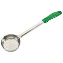 Winco Stainless Steel Green One Piece Perforated Food Portioner, 4 Ounce.