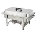Winco Newburg Stainless Steel Full Size Chafer, 8 Quart.