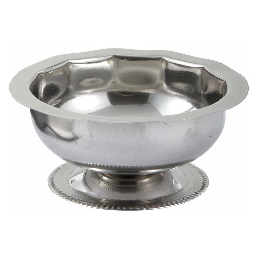 Winco 18/8 Stainless Steel Paneled Sherbet Dish, 5 Ounce Capacity