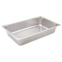 Winco 18/8 Stainless Steel Standard Weight Regular Full Size Steam Table Pan, 4 inch.