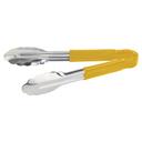 Winco Stainless Steel Heavy Duty Utility Tong with Yellow Plastic Handle, 9 inch -- 12 per case.