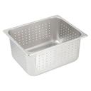 Winco Stainless Steel Perforated Half Size Steam Table Pan, 6 inch.
