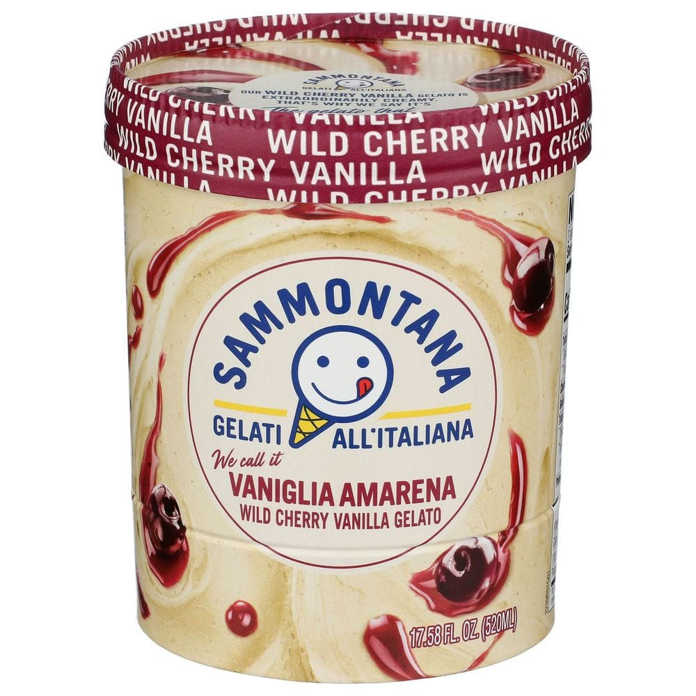 Sammontana Vaniglia Amarena Wild Cherry Vanilla Gelato, 17.58 Ounce -- 6 Per Case