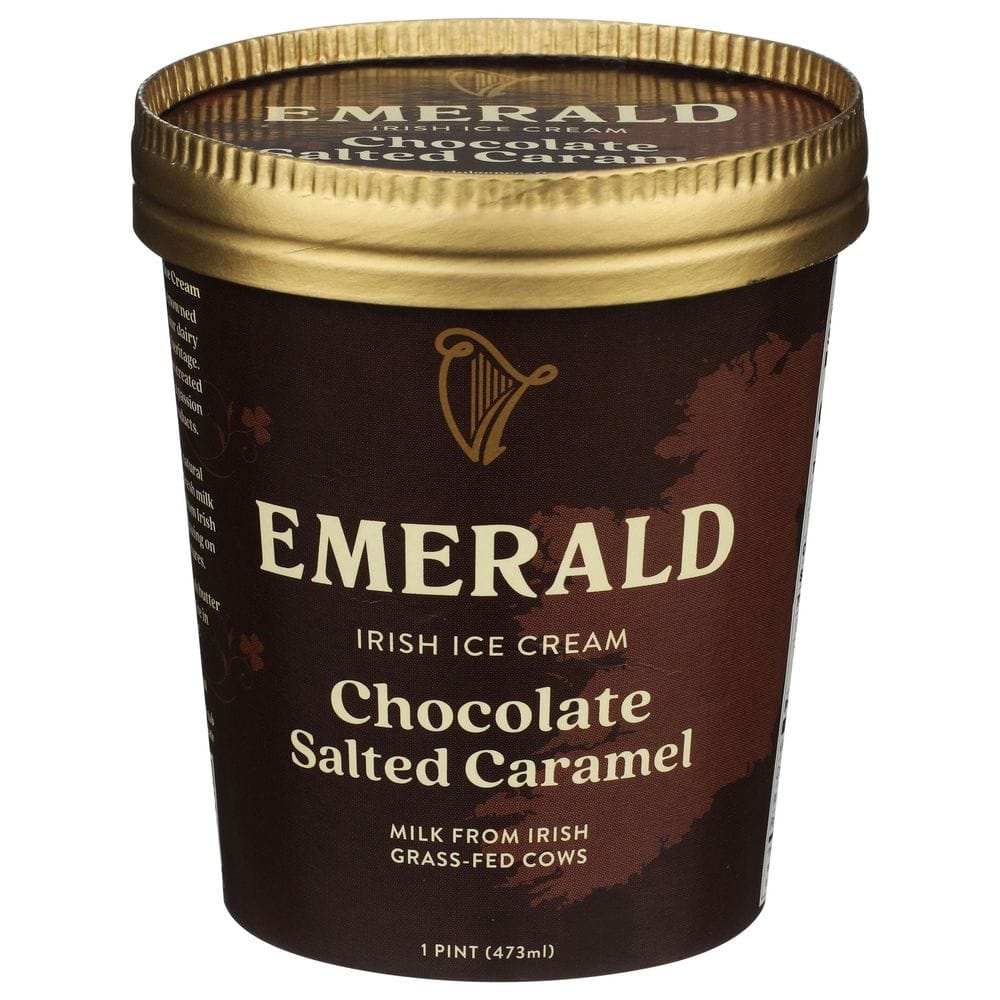 Emerald Chocolate Salted Caramel Irish Ice Cream, 16 Fluid Ounce -- 8 Per Case