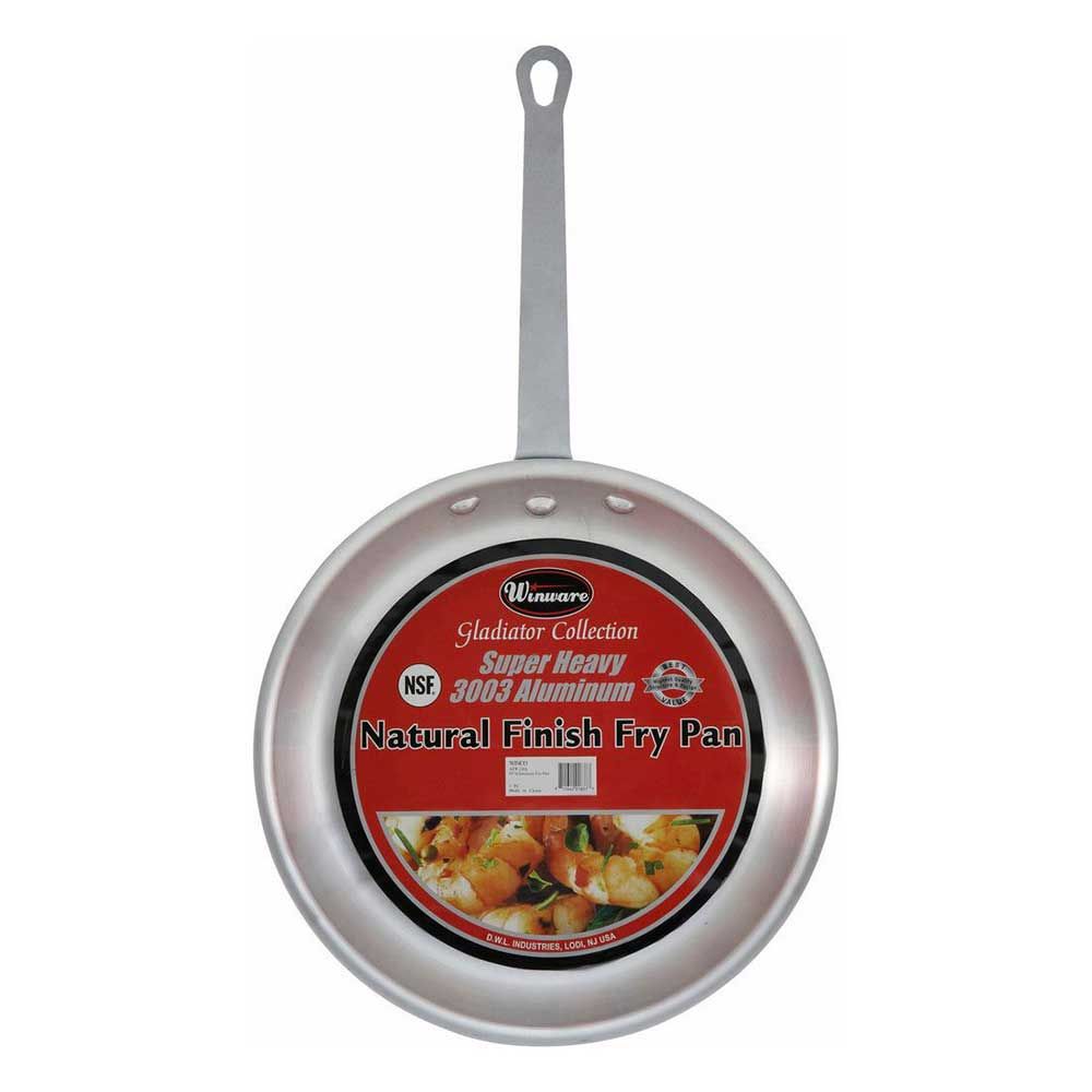 Winco Gladiator Quantum Natural Finish Aluminum Fry Pan, 8 Inch -- 6 Per Case