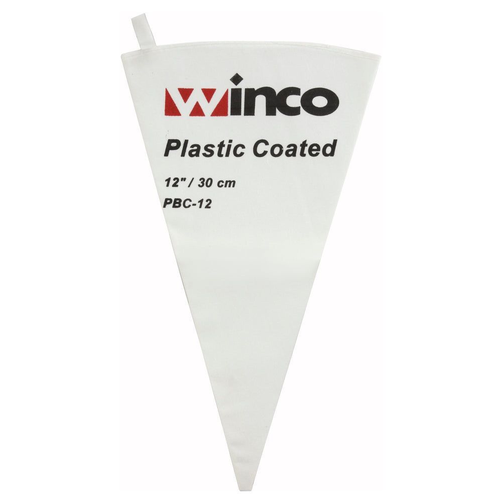Winco Cotton With Plastic Coating Pastry Bag, 12 Inch