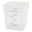 Winco Polycarbonate Square Clear Food Storage Container, 18 Quart.