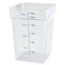 Winco Polycarbonate Square Clear Food Storage Container, 22 Quart.