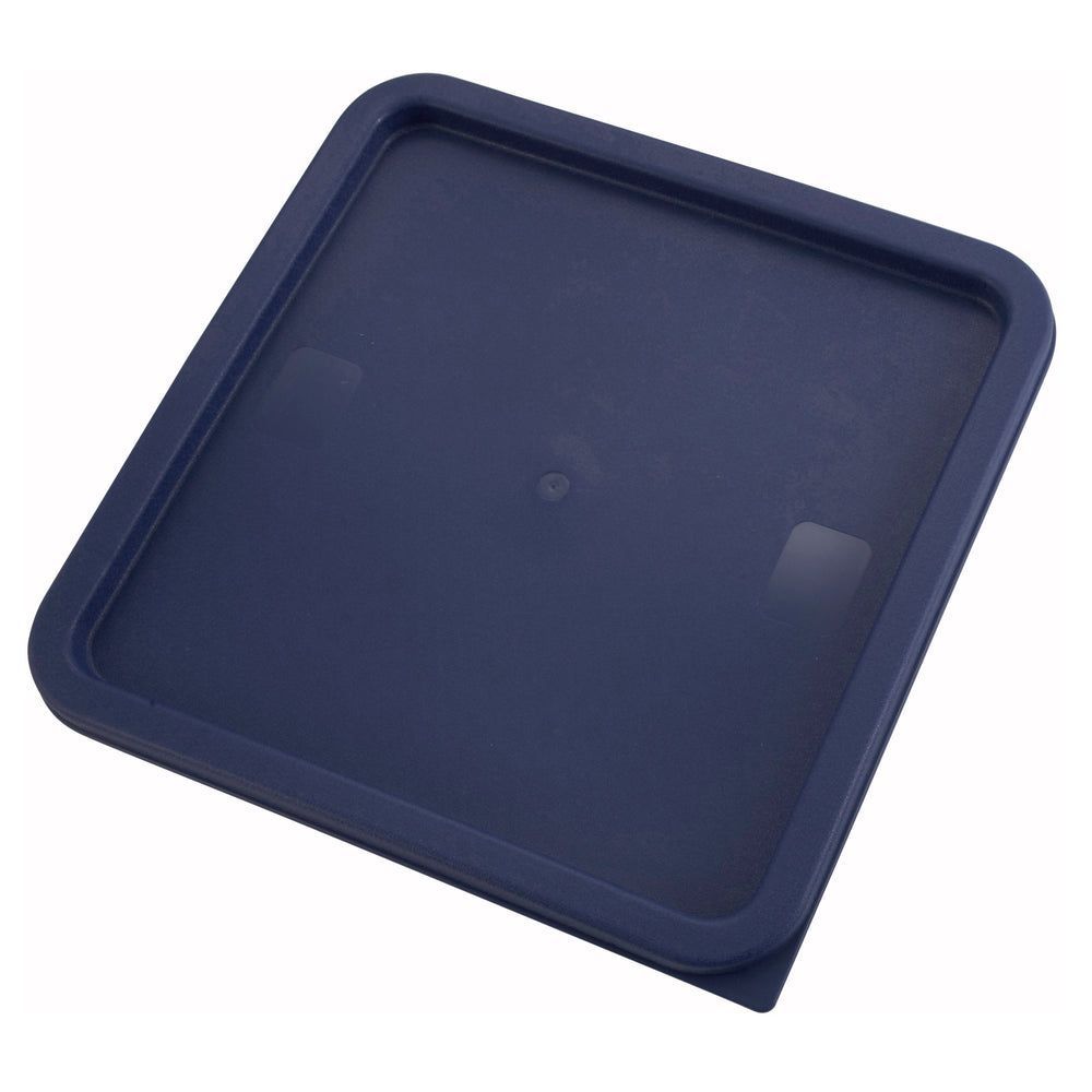 Winco Blue Polyethylene Cover For 12, 18 & 22 Quart Square Food Storage Container
