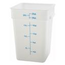 Winco Square White Food Storage Container, 22 Quart.