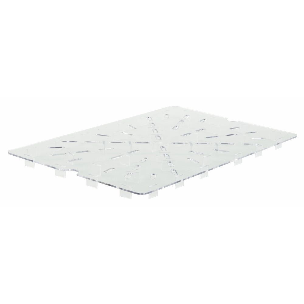 Winco Clear Polycarbonate Drain Shelf For Pfsf Series Full Food Storage Box, 18 X 26 Inch