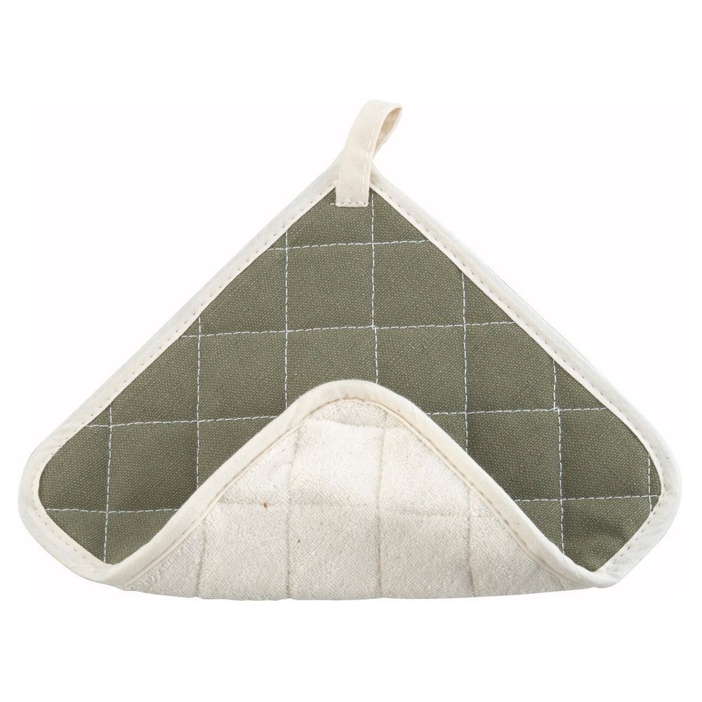 Winco Green Side Fire Retardant Other Side Terrycloth Pot Holder, 8 X 8 Inch -- 12 Per Case
