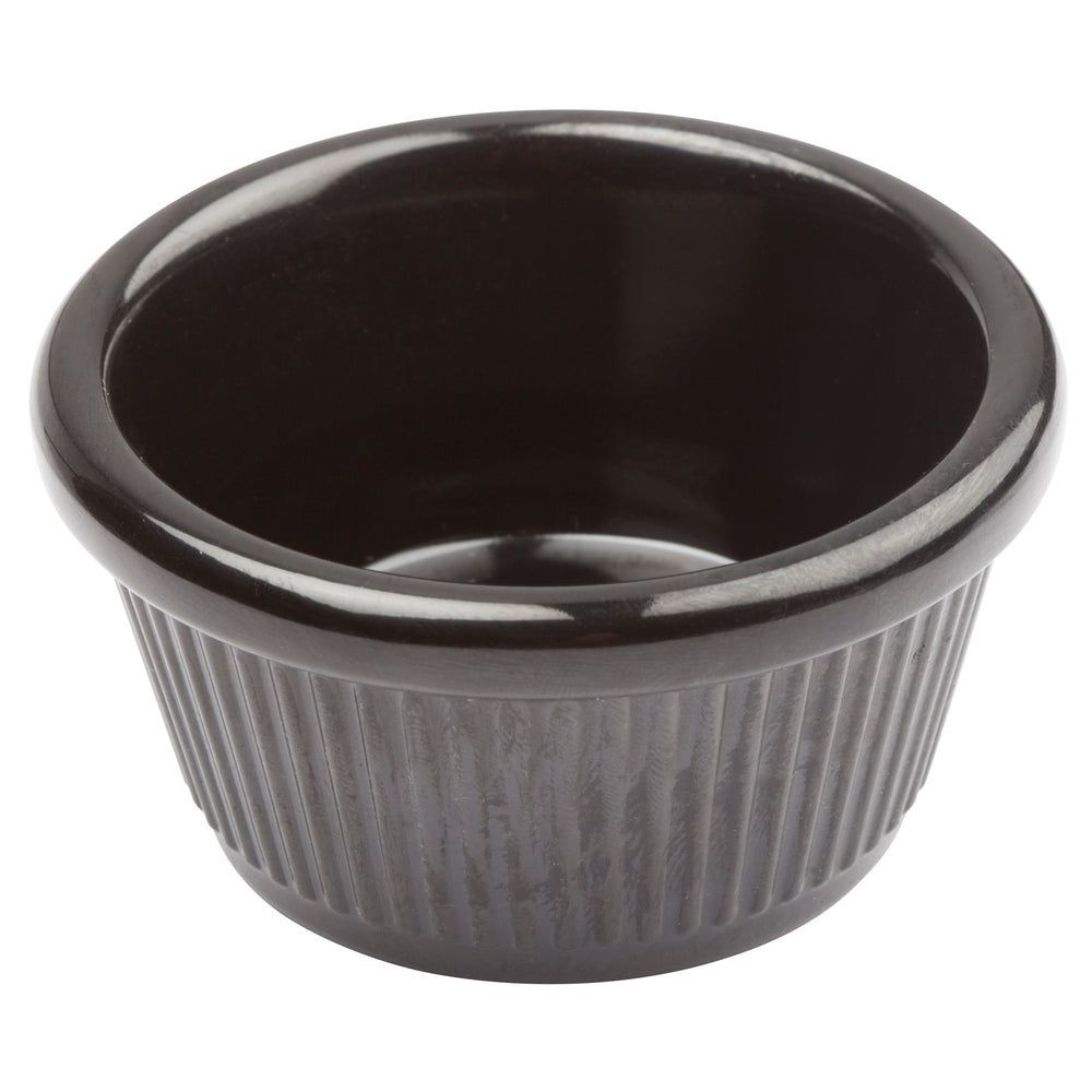 Winco Black Melamine Fluted Ramekin, 2 Ounce Capacity -- 8 Per Case