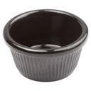 Winco Black Melamine Fluted Ramekin, 4 Ounce -- 8 per case.